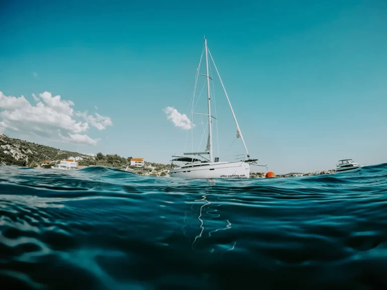 image taken underwater of the ocean